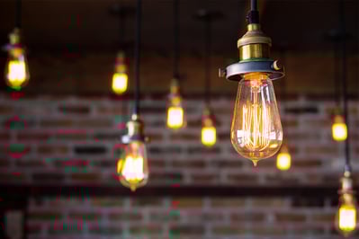 Lightbulbs representing intelligent outreach with customers 
