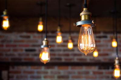 Lightbulbs representing intelligent outreach with customers 