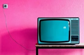 A TV showing why video is so important for social media marketing